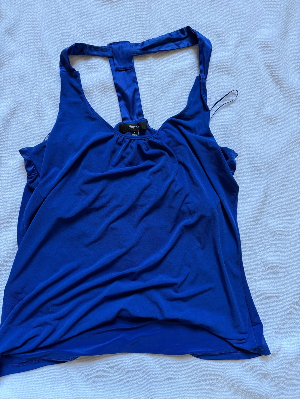 Express Cobalt Blue T-Back Tank Top